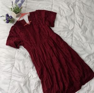 roolee maroon midi dress